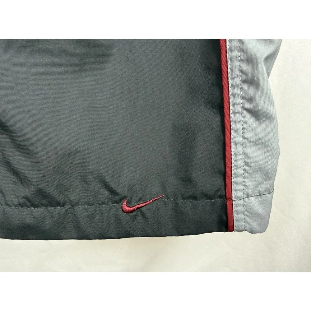 Nike 72 Vintage Windpants Mens L Black Gray Track Pants Mesh Lined Warm Up Swish